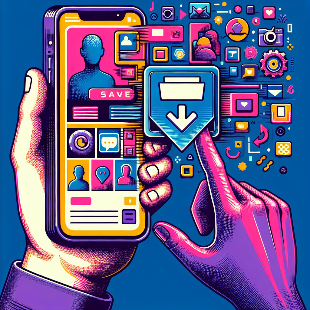 "Ilustrasi cara efektif menggunakan Save IG untuk menyimpan konten Instagram, menunjukkan langkah-langkah praktis dan fitur aplikasi untuk mengakses dan mengelola konten Instagram dengan mudah."
